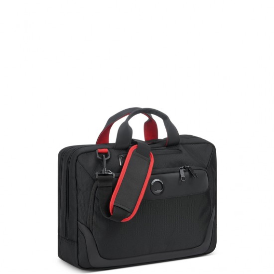 Delsey Parvis Plus Бизнес чанта за 15.6 инча лаптоп Черен цвят