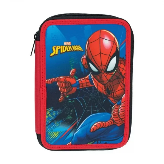 Пълен несесер с два ципа SPIDERMAN BLUE NET 337-04100