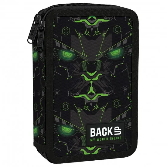 Несесер с 2 отделения BackUP Monster Green  6 DW 59, ПЪЛЕН100385