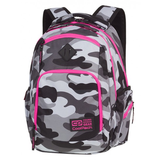 Cool Pack Ученическа раница с две отделения  BREAK Camouflage Camo Pink Neon
