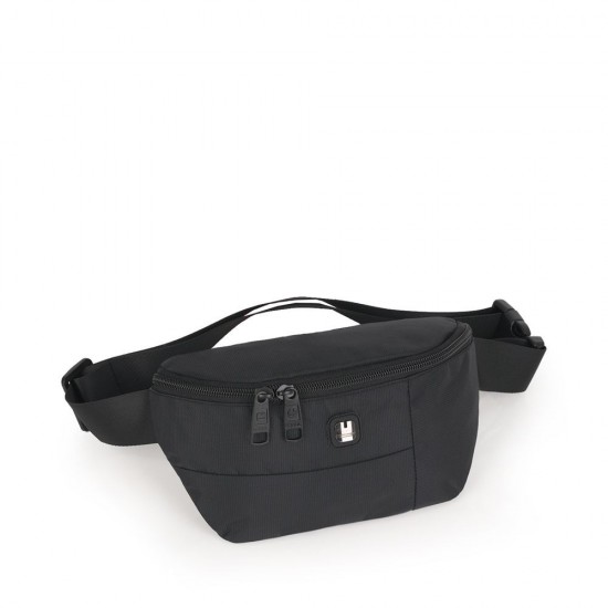 Мъжка чанта за кръст Kendo Eco черна - 14 см.