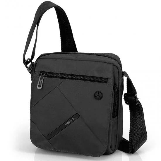 Мъжка чанта Twist Eco черна - 23 см