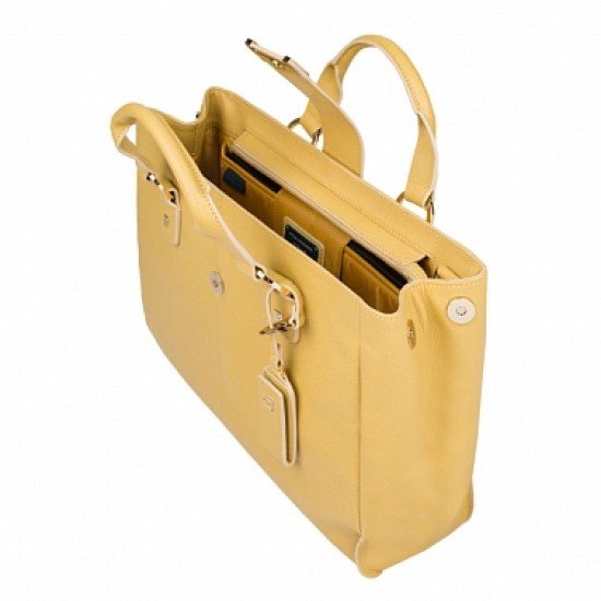 Дамска чанта  Caterina - пастелено жълта