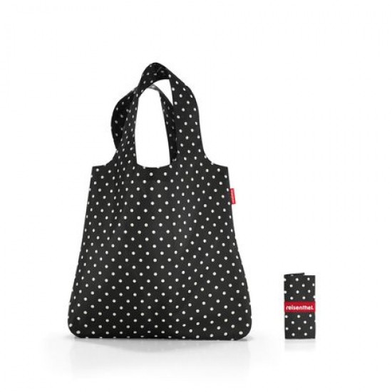 Чанта за пазаруване Mini maxi Reisenthel  Райе - Черна на бели точки