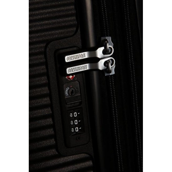 Куфар American Tourister Soundbox 55 см с разширение - черен