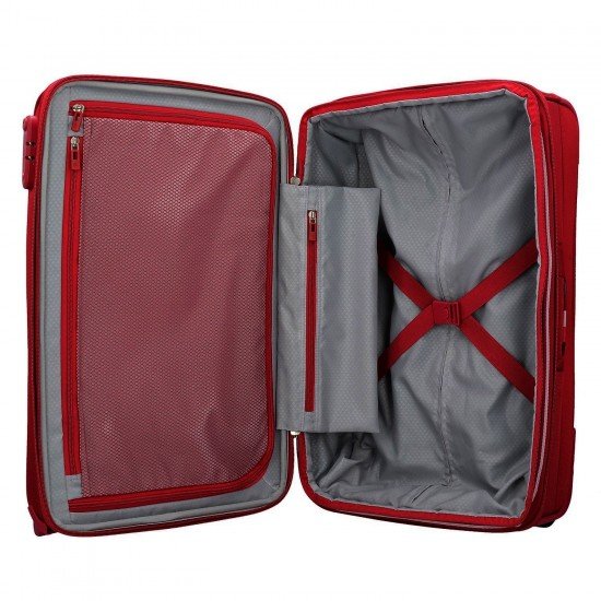 Куфар на 2 колела Duosphere 35см широчина с разширение в червен цвят