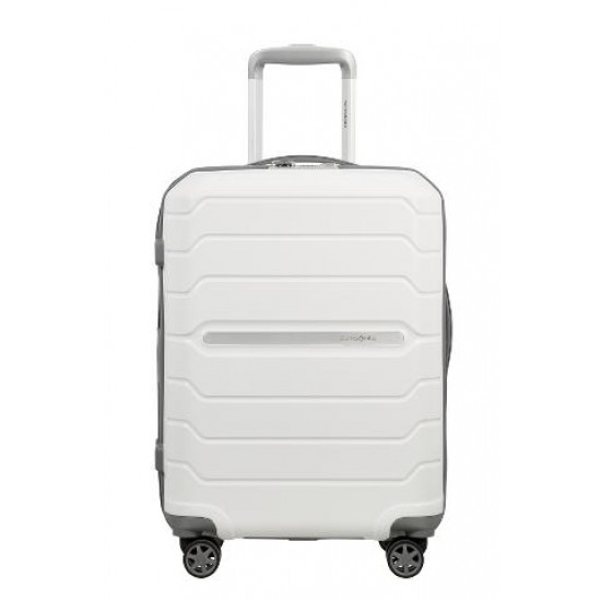 Куфар с разширение Flux 55 см - бял