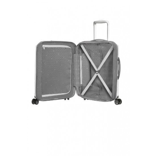 Куфар с разширение Flux 55 см - бял