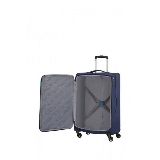 Куфар American Tourister Lite Volt 68 см - Тъмно/Светло Синьо