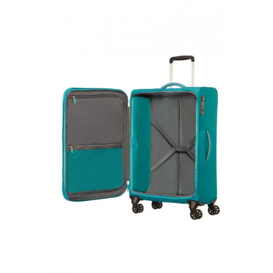 American Tourister куфар Airbeat 68 см - светло син
