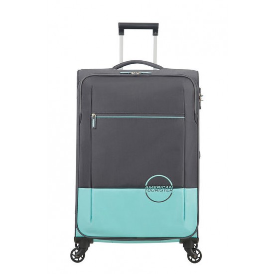 American Tourister куфар Instago 68 см - сив/светло син