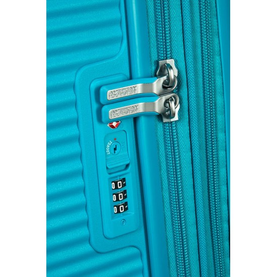 American Tourister куфар Soundbox 77 см - лятно синьо