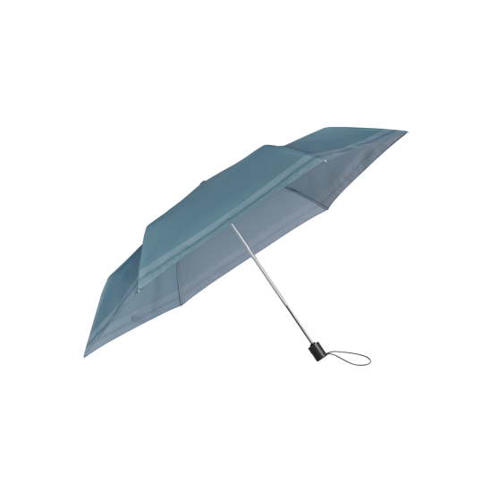 Pocket Go тройно сгъваем автоматичен чадър цвят синьо петрол