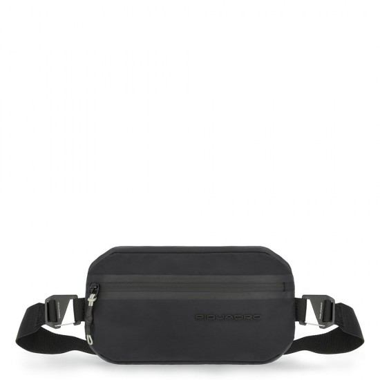 PQ-M Чанта за кръст от антивирусен текстил в черен цвят