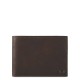 Black Square Мъжки портфейл от естествена кожа с отделения за карти и монети и RFID в тъмно кафяв цвят