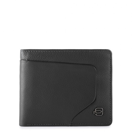 AKRON Мъжки портфейл с мобилен калъф за карти и RFID в черен цвят