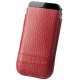 Червен калъф за телефон от естествена кожа размер М Slim Classic leather