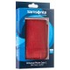 Червен калъф за телефон от естествена кожа размер L Slim Classic leather