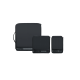 Комплект от 3 органайзера за опаковане в черен цвят