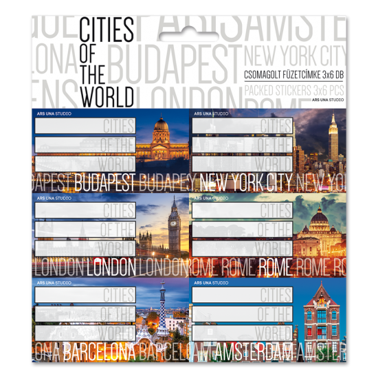 Ученически етикети Cities of the World Ars Una