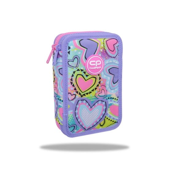 Ученически несесер с пособия COOLPACK - JUMPER 2 - Pastel Hearts