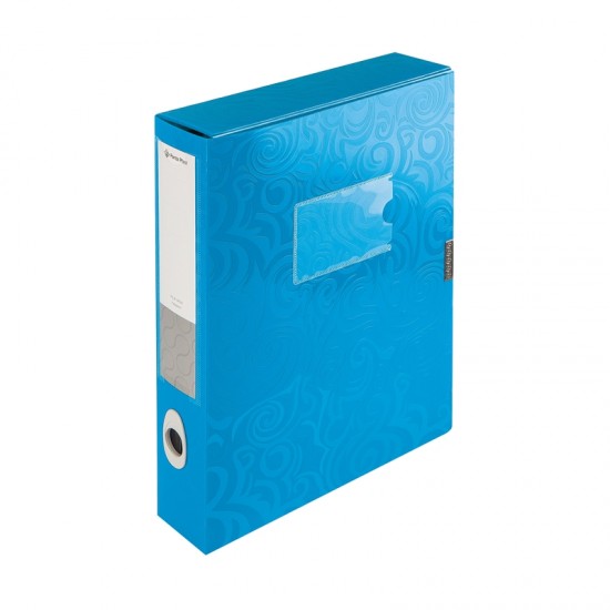 Panta Plast Бокс Tai Chi, PP, A4, със сменяем етикет, 5.5 cm, син
