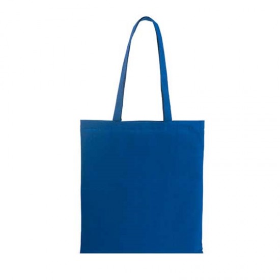 Чанта, 100% памук, с дълги дръжки, 370 х 410 mm, синя, 50 броя