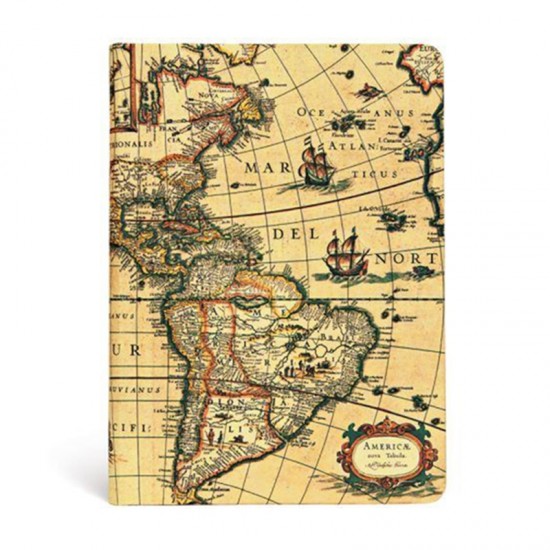 Paperblanks Тефтер Western Hemisphere, 88 листа, 120 x 170 mm, 85 g