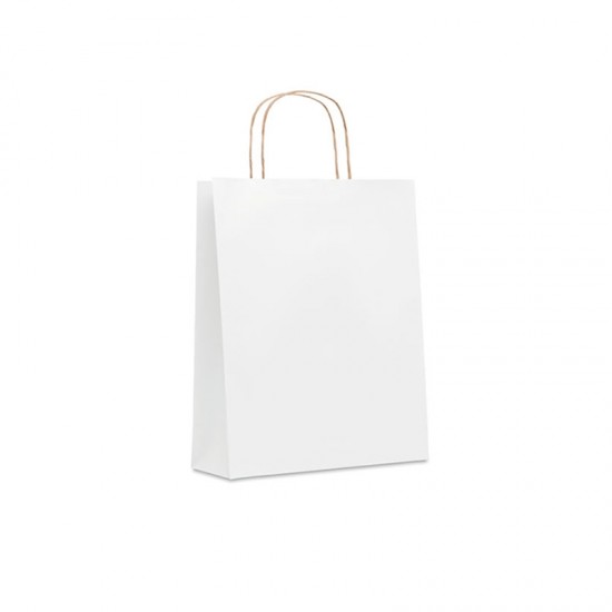 Хартиена торбичка Paper Tone, размер M, 25 х 11 х 32 cm, бяла