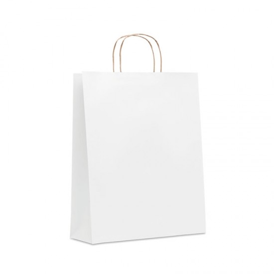 Хартиена торбичка Paper Tone, размер L, 32 х 12 х 40 cm, бяла