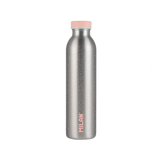 Milan Бутилка за вода Silver, изотермична, 591 ml, розова