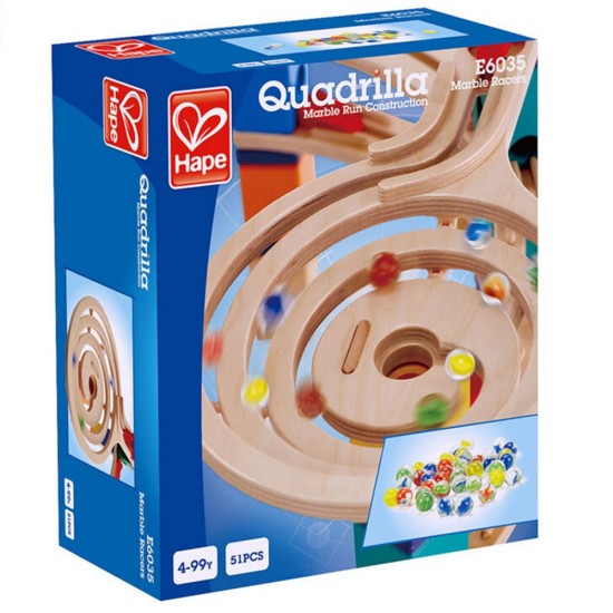 Комплект мраморни топчета, Hape Quadrilla, 51 броя