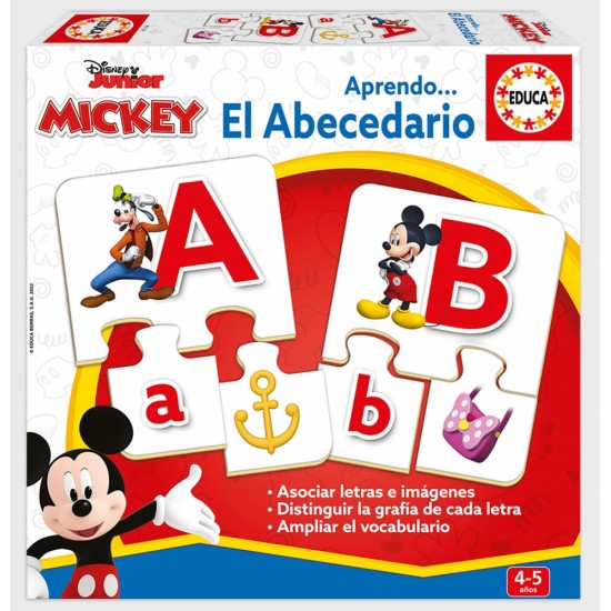 Образователен пъзел, Educa, Mickey and Friends, Азбука, 81части