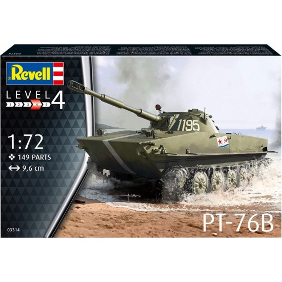 Сглобяем модел, Revell, Съветски лек танк ПТ-76Б, 149 части