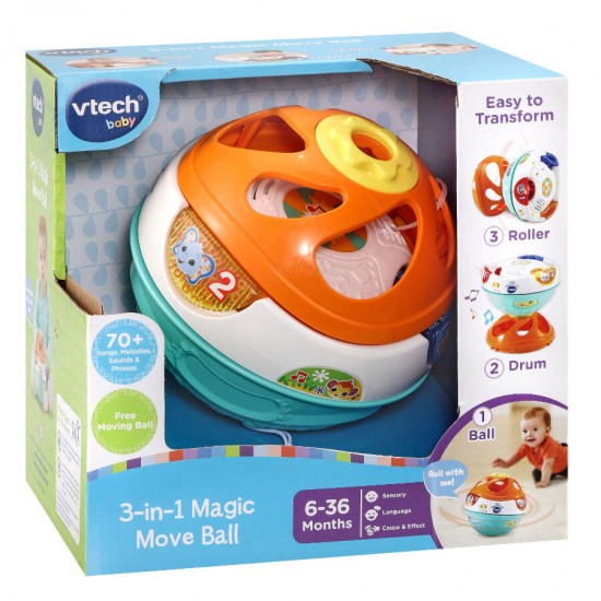 Интерактивна играчка, Vtech, Магическа топка 3 в 1, 14 cm