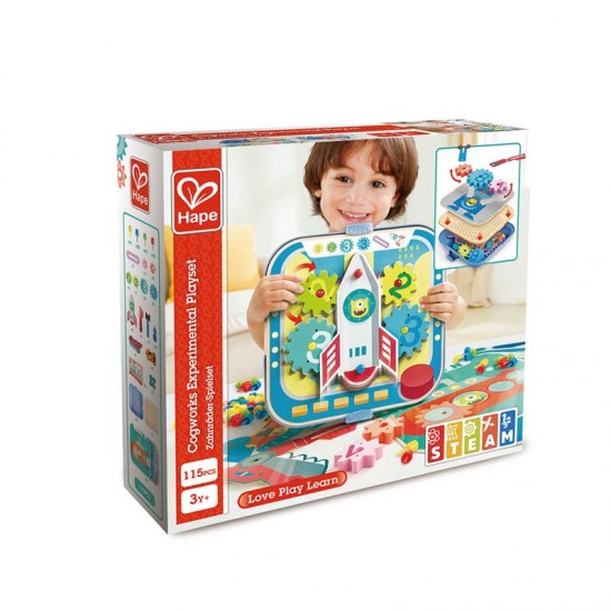 Комплект за игра, Hape, Експерименти с колела, 115 части