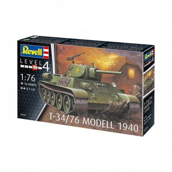 Сглобяем модел, Revell, Съветски танк T-34/76 Модел 1940, 76 части