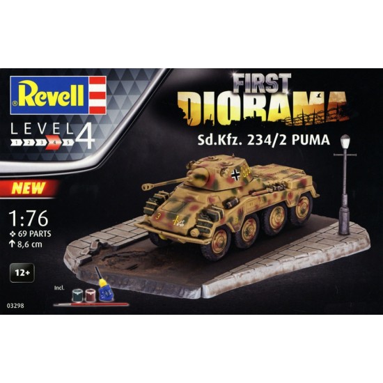 Сглобяем модел, Revell, Брониран автомобил Sd.Kfz 234/2 Puma, Комплект диорама