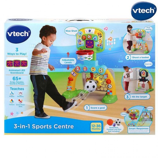 Интерактивна играчка, Vtech, Спортен център 3 в 1, 58 ​​x 66 x 44 см