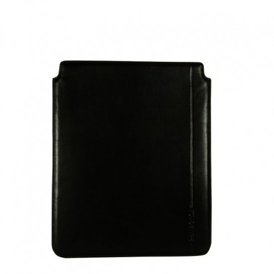 Черен калъф за iPad от естествена кожа