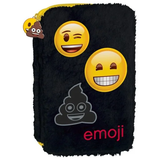 EMOJI плюшен несесер с 2 ципа