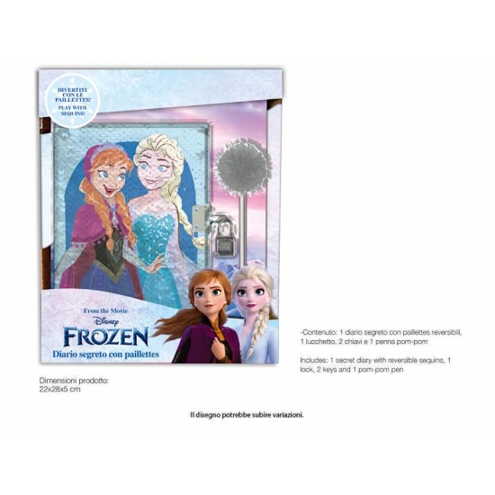 FROZEN таен дневник с пайети и химикалка