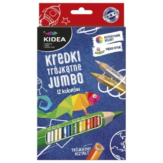 KIDEA JUMBO цветни моливи 12 цв.