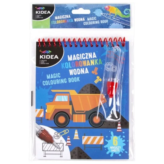 KIDEA Truck книжка за оцветяване с вода