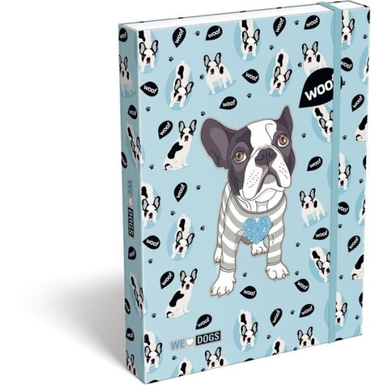 LIZZY CARD WE LOVE DOGS WOOF кутия с ластик