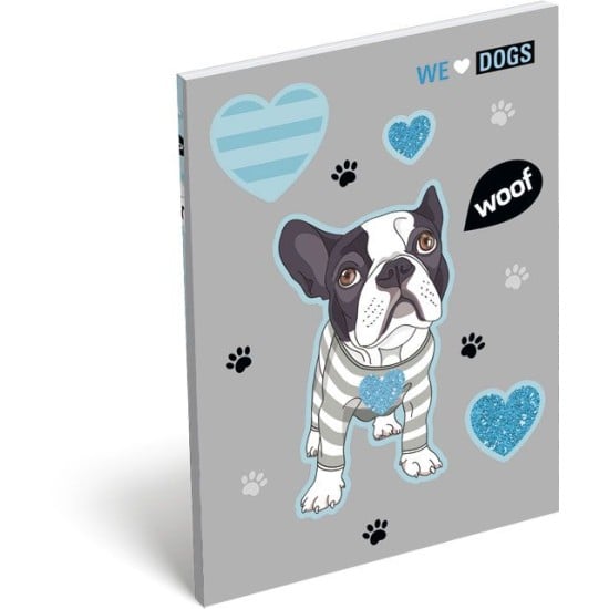 LIZZY CARD WE LOVE DOGS WOOF тефтерче