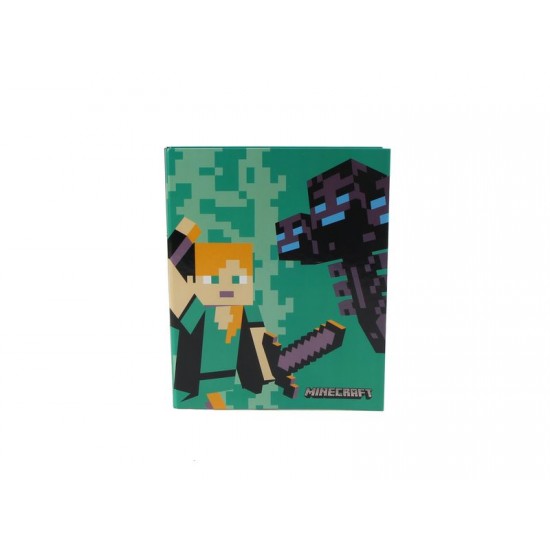 Папка класьор с рингове Minecraft Alex and Ender dragon
