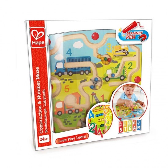 Дървена игра, Hape, Магнитен лабиринт, Строителни машини