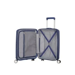 American Tourister куфар Soundbox 55 см - тъмно син