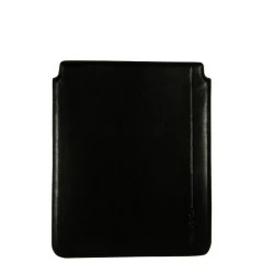 Черен калъф за iPad от естествена кожа